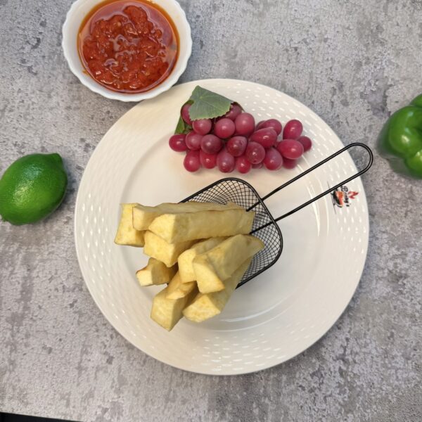 Fried Yam, Protein & Sauce