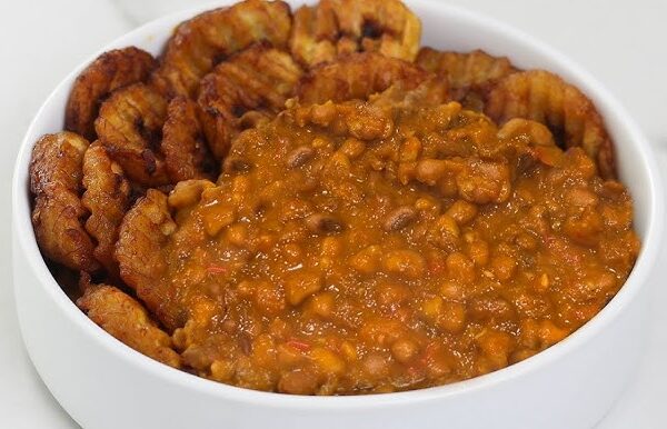 Beans porridge & Plantain with Fish